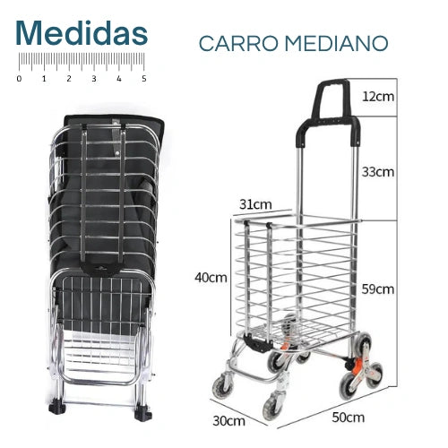 CARRO DE COMPRAS ACERO INOX