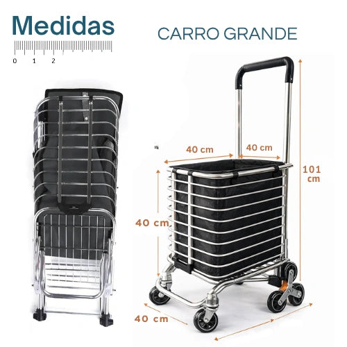 CARRO DE COMPRAS ACERO INOX