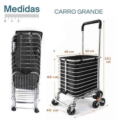 CARRO DE COMPRAS ACERO INOX