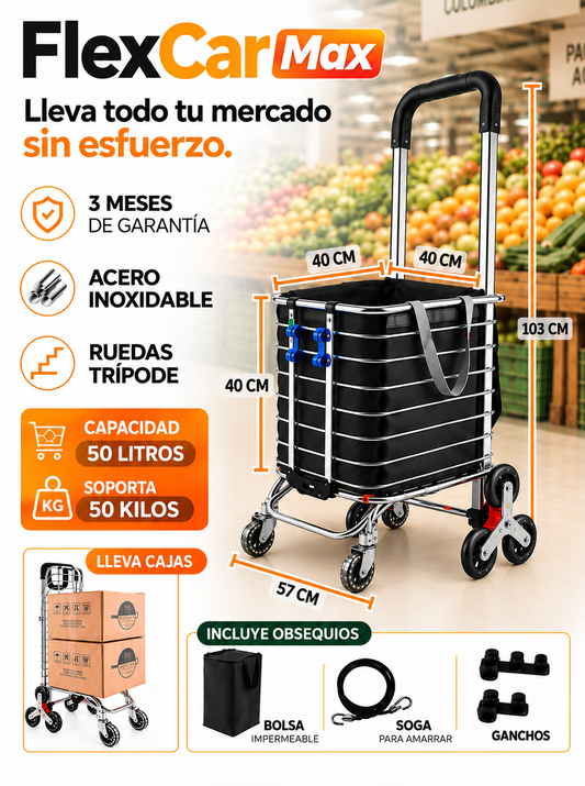 CARRO DE COMPRAS ACERO INOX