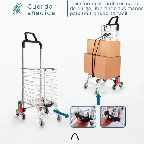 CARRO DE COMPRAS ACERO INOX